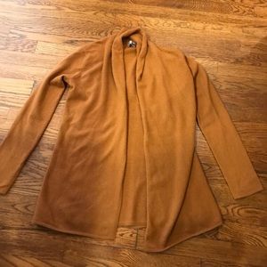 Neiman Marcus xs Congac Cashmere Open Cardigan